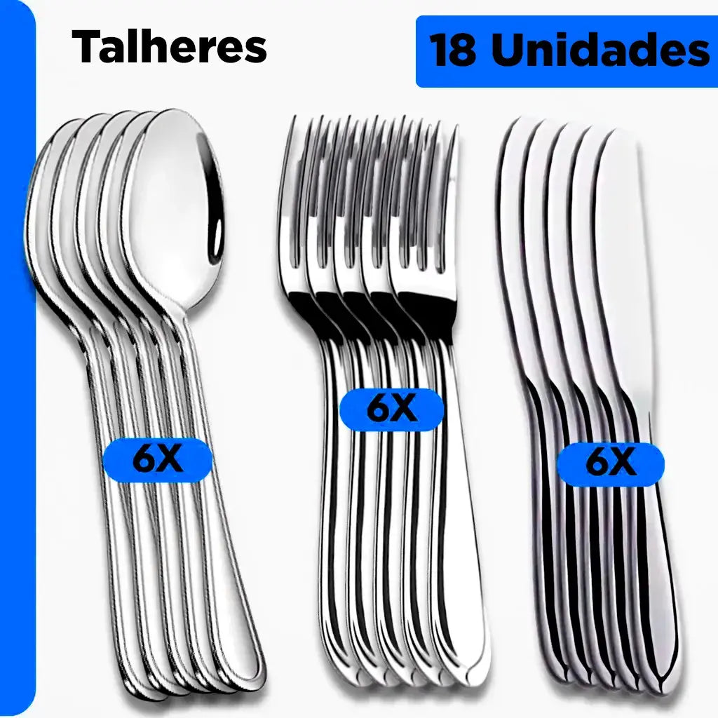 Conjunto de Talheres Inox – Sofisticação e Durabilidade para Todas as Refeições