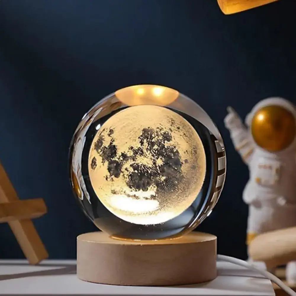 Luminária Cristal Sistema Solar 3D - O Universo Dentro da Sua Casa