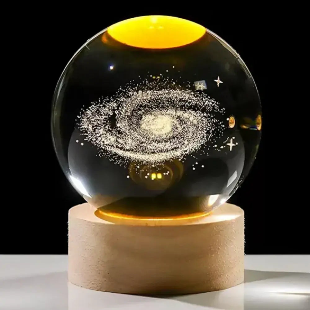 Luminária Cristal Sistema Solar 3D - O Universo Dentro da Sua Casa