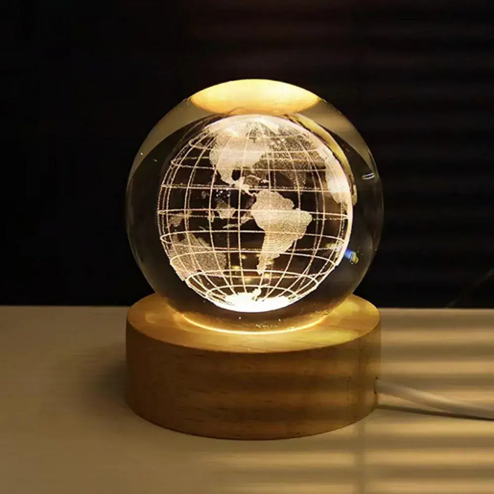 Luminária Cristal Sistema Solar 3D - O Universo Dentro da Sua Casa