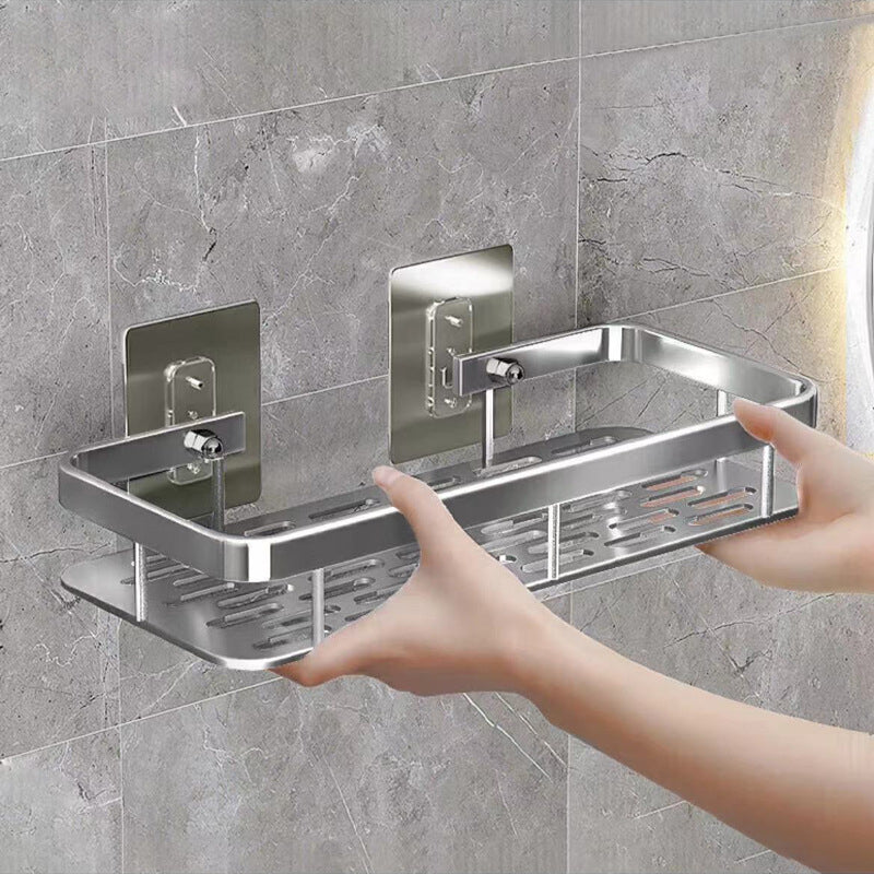 KIT Suporte De Shampoo Organizador Alta qualidade Prateleiras De Banheiro Sem Furo Premium-Space Aluminium ES