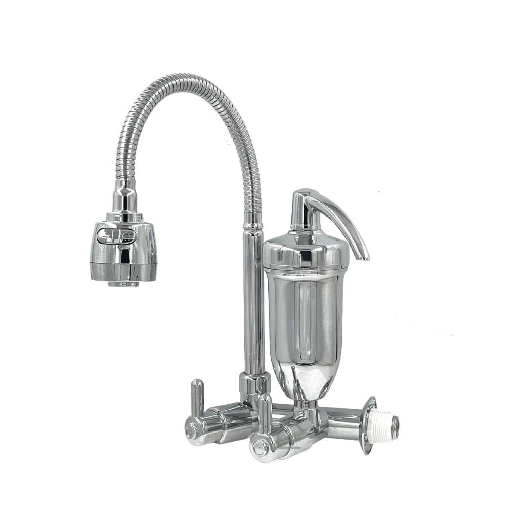 Torneira Gourmet Com Filtro Cozinha Luxo Parede 1/4 De Volta