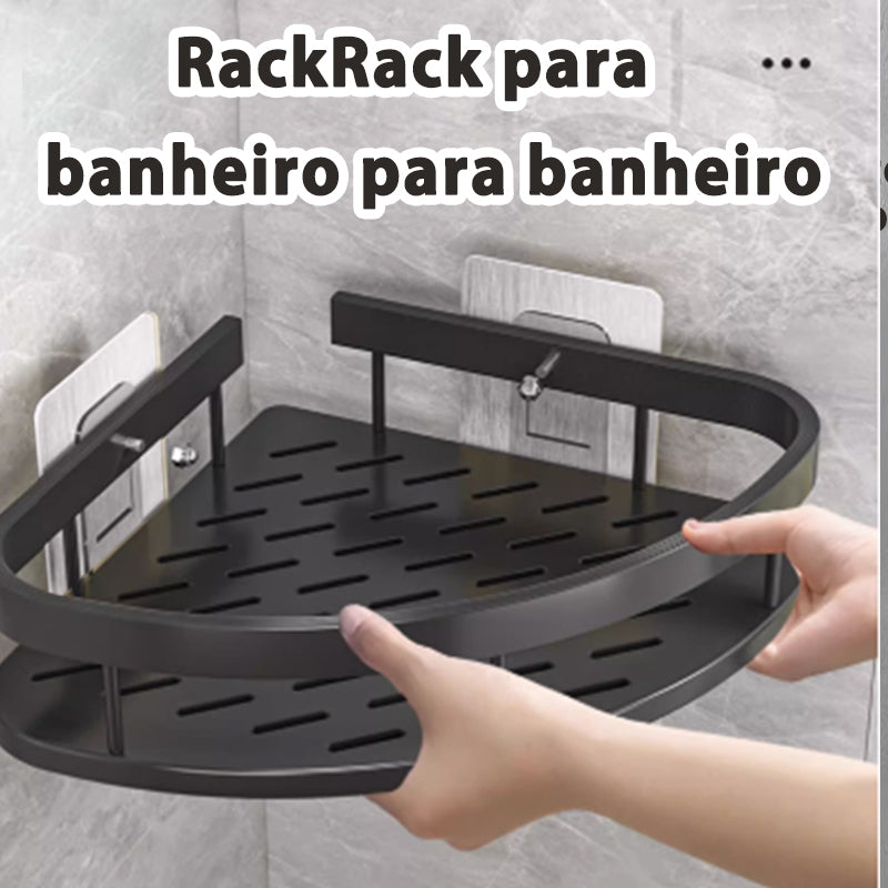 KIT Suporte De Shampoo Organizador Alta qualidade Prateleiras De Banheiro Sem Furo Premium-Space Aluminium ES