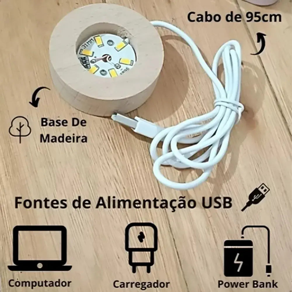 Luminária Cristal Sistema Solar 3D - O Universo Dentro da Sua Casa