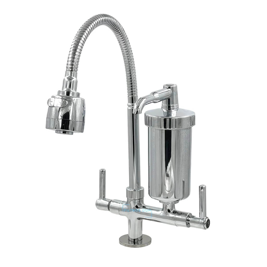 Torneira Gourmet Com Filtro Cozinha Luxo Parede 1/4 De Volta