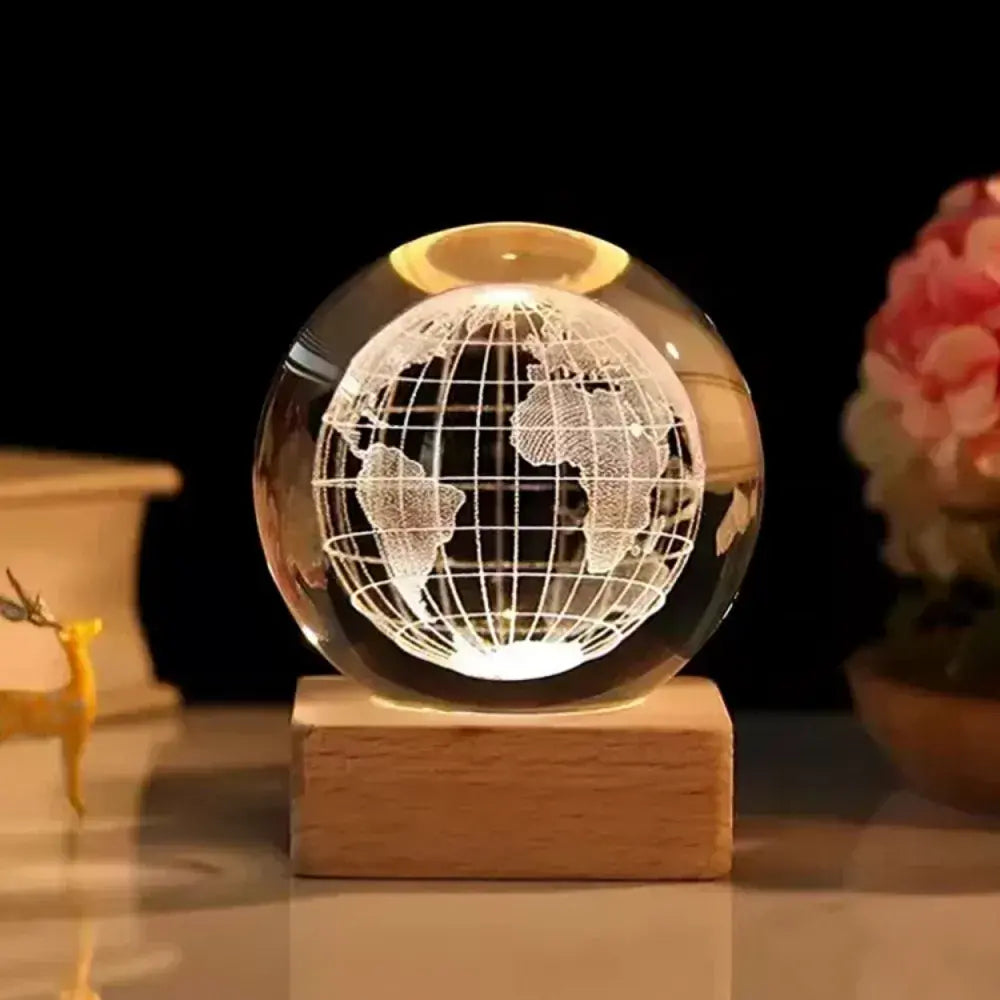 Luminária Cristal Sistema Solar 3D - O Universo Dentro da Sua Casa